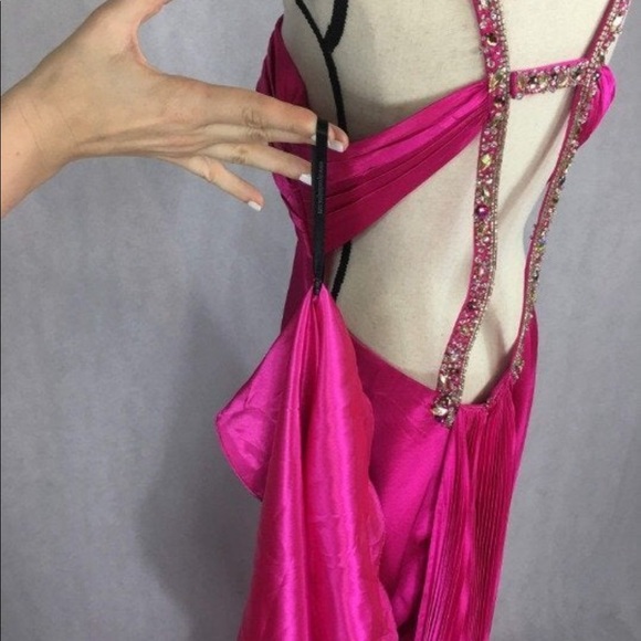 ALYCE PARIS Pink Satin Prom & Pageant Dress - Picture 3 of 8